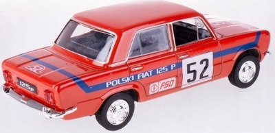 Maket makine Daffi PRL Collection Fiat 125p Rally, shkalla 1:43, i kuq