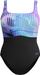 Rroba banje Speedo Contour Eclipse, që mban barkun, me print dixhital, e zezë lejla