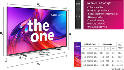 Televizor Philips 50PUS8518, 50" (126cm), 4K UHD, i zi