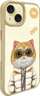 Kapak telefoni Nimmy Cool&amp;Cute 2.0 Cat për iPhone 15 6.1", mbrojtës, ngjyrë khaki