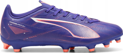 Atlete futbolli Puma Ultra 5 Play FG AG 107689 01, për bar të gjallë dhe sintetik, vjollcë me rozë