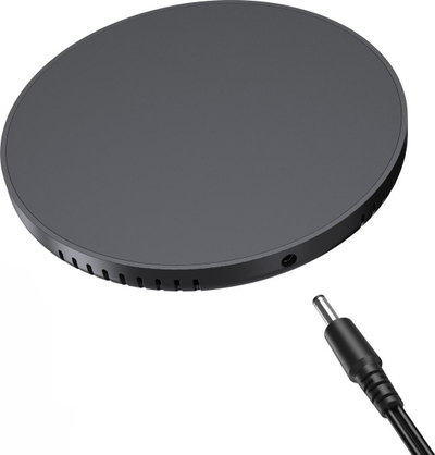 Karikues wireless për telefon Edchen, i rrumbullakët, me adapter, i zi