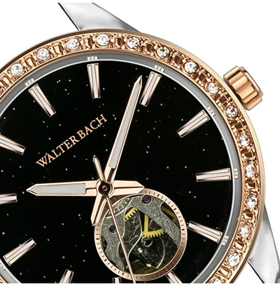 Orë dore për femra Walter Bach Stellar Glow WCT-BC001Q14S, e zezë
