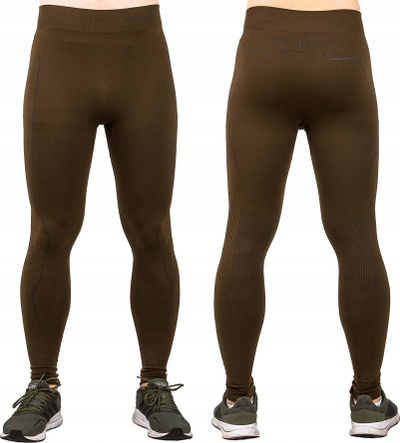 Leggings termike Brubeck Ranger, mas XXL, i mbajnë mirë ngrohtë, ngjyrë kaki