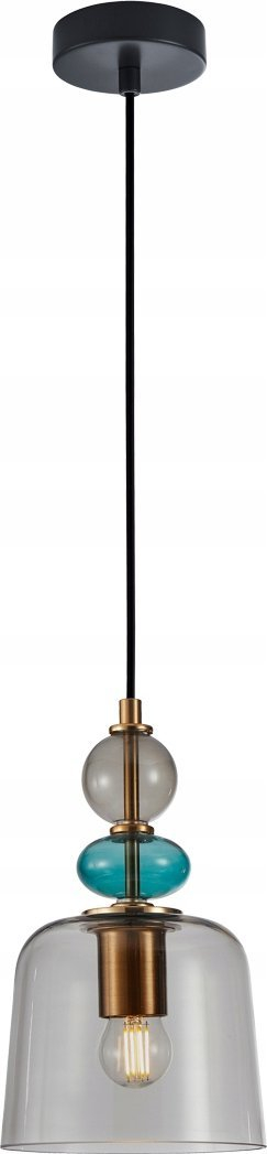Lampë varëse Italux Namos PND27092BMCBRO, fasungë E27, xham bronzi, e artë