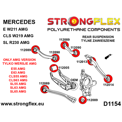 Kit kapak krahu të sipërm përparmë Strongflex 111857A, poliuretan sport, set 2 copë, i verdhë