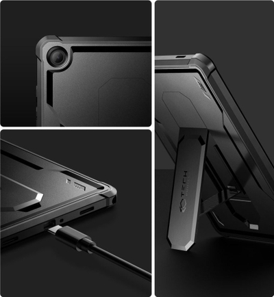 Mbulesë tableti Tech-Protect Kevlar Pro për Galaxy Tab A9+ 11", me kënd qëndrimi, e zezë