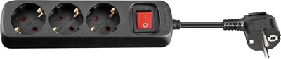 Zgjatës energjie Microconnect GRU0033B, 3 dalje Schuko, kabllo 3m, i zi