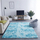 Tapet shaggy Thick Soft Plush Ombre, 130x190 cm, push 3.5 cm, blu ombre