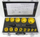 Set sharra rrethore tungsten Geko, 22-73mm, 9 copë, argjendtë