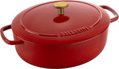Tegell gize Ballarini Bellamonte, 2.2L, për furrë dhe induksion, i kuq