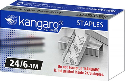 Kapëse për ngjitëse Kangaro 24/6-1M, 1000 copë