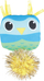 Lodër për mace Zolux Lovely Owl, me catnip, me pompon, me shumë ngjyra