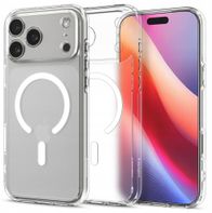 Mbulesë telefoni Spigen Ultra Hybrid MagSafe, për iPhone 17 Pro Max, transparente, e bardhë Frost
