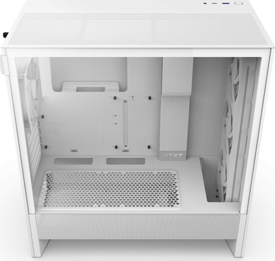 Kuti kompiutri NZXT H5 Flow RGB, Mid Tower, me xham t'kalit, e bardhë
