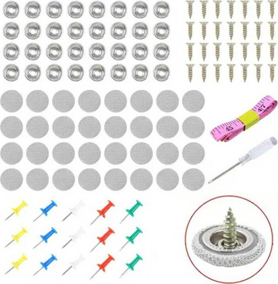 Set riparimi tavan makine DA107, 60 kapëse, kaçavidë dhe metër, gri