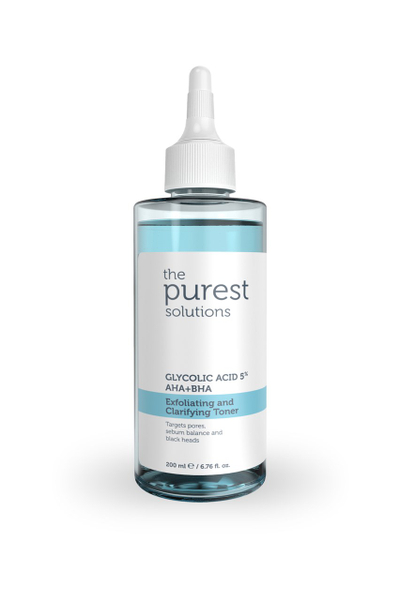 Tonik eksfoliues dhe pastrues - The Purest Solutions Acidi glikolik %5 AHA+BHA, 200 ml