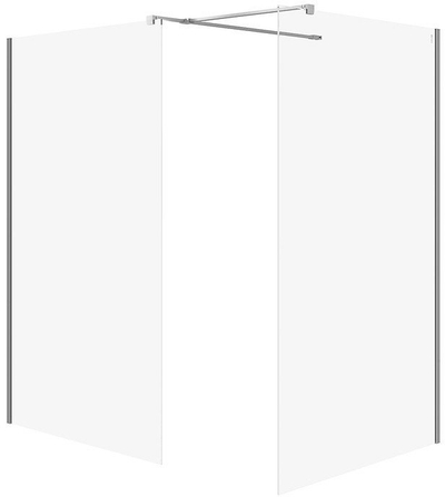 Kabinë dushi Cersanit Mille Walk In B796, 120x90x200 cm, xham 8 mm, krom