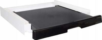Komplet shtresues lavatriçe–tharëse Haier HASTKU10B, me raft që del me rrëshqitje, Premium Collection, i zi