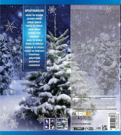 Spray dekorativ borë artificiale Christmas Decoration, 600ml, i bardhë