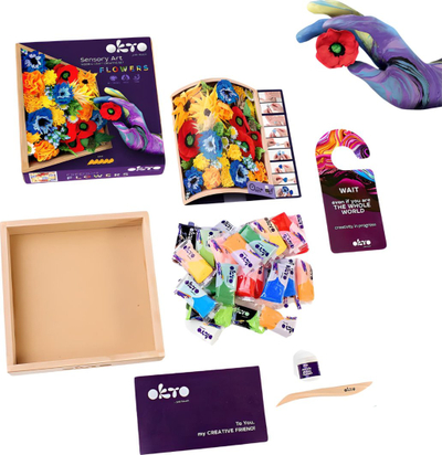 Set druri me dorë OKTO Sensory Art 3D Woodcraft Freedom, lule për zbukurim