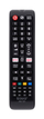Telekomandë universale Savio RC-07, IR për TV Samsung, me butona streaming, e zezë
