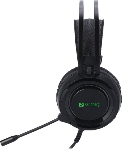 Kufje gaming Sandberg Dominator, stereo, me mikrofon, të zeza