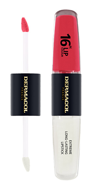 Buzëkuq Dermacol Extreme Long-Lasting Lip Color, 4 + 4 ml, nr.33