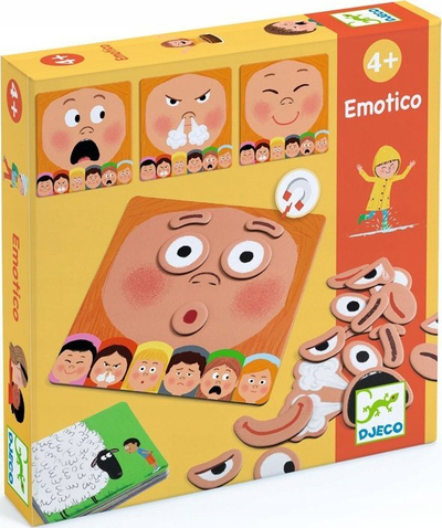 Lojë edukative Djeco Emotico, magnetike, 4+