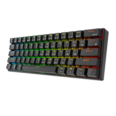 Tastierë gaming Royal Kludge RK61, 60%, RGB, wireless, e zezë