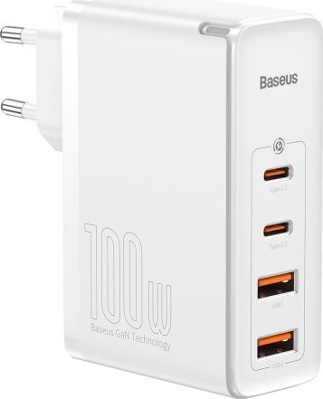 Karikues muri Baseus GaN2 Pro CCGAN2P-L02, 100W, 2x USB-C 2x USB-A, i bardhë