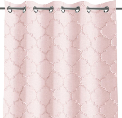 Perde AmeliaHome Delva Pleat, 140 x 250 cm, rozë pastel