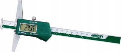Matës thellësie elektronik INSIZE 1144-200A, grep i dyfishtë, 0-200mm