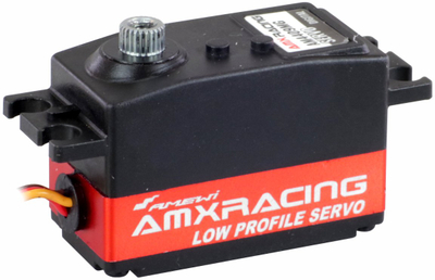Серво RC Amewi AMXRacing AM4409MG, низок профил, метален запчаник, црн