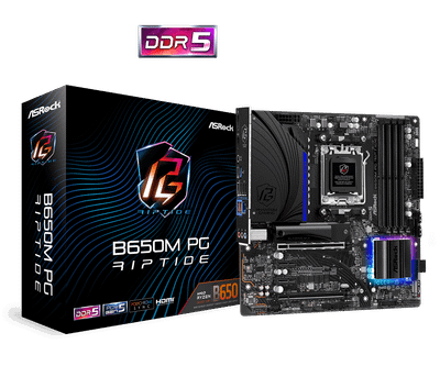 Pllakë amë ASRock B650M PG Riptide - DDR5, Socket AM5, AMD B650, mATX