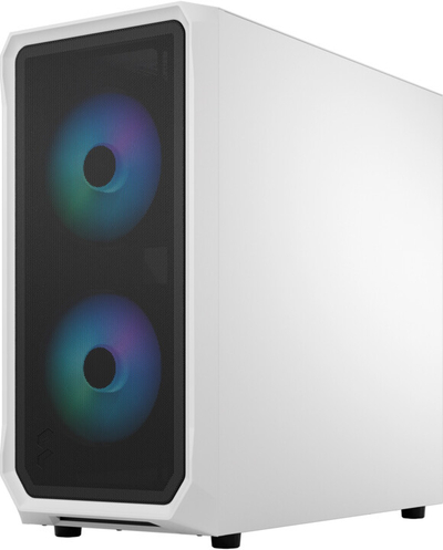 Kasë kompjuteri Fractal Design Focus 2 RGB White TG Clear Tint
