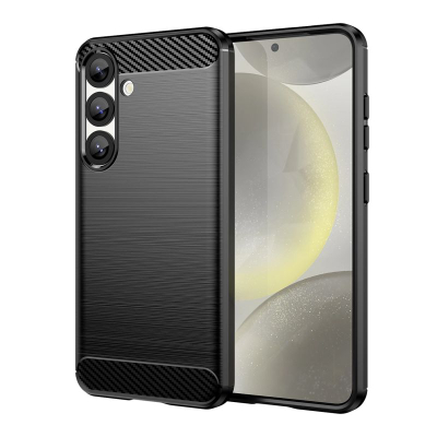 Куќиште за телефон Hurtel Carbon за iPhone 16e, TPU, против удари, црно