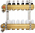 Manifold ngrohje Ferro TG.F.ROZ.RZP12S, 12 dalje, me valvola termostatike dhe flowmeter