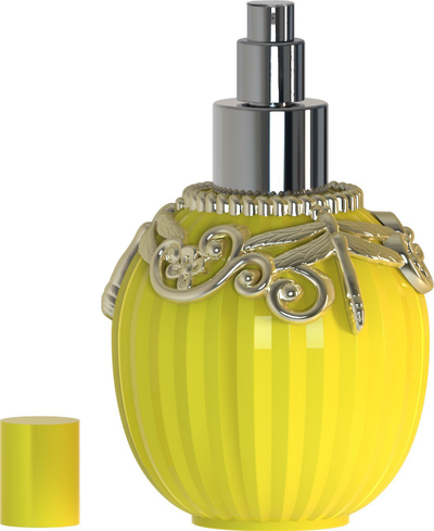 Lodër gocë Perfumies Doll Chloe Love, me shishe parfum, e verdhë