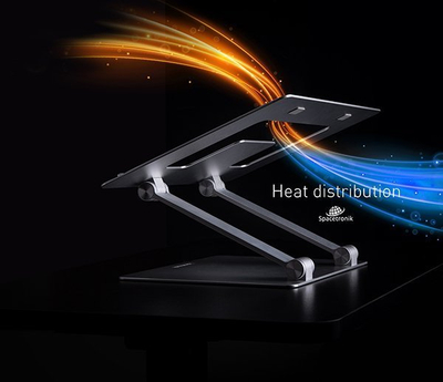 Stendë laptopi Spacetronik SPR-101S, e rregullueshme, metal, gri