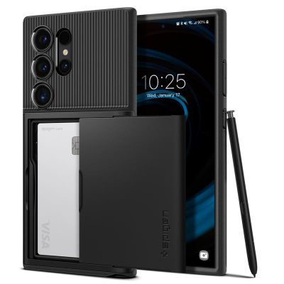 Mbrojtëse Spigen për Galaxy S24 Ultra, Slim Armor CS, e zezë