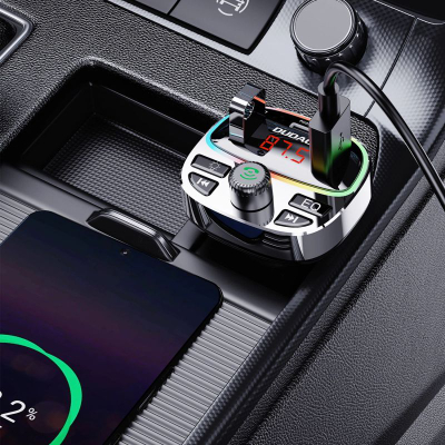 Transmiter makine Dudao R2Pro+, Bluetooth 5.3, PD 25W, zi me argjend