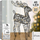 Figurë dekorative dreri Lighted Deer Black, 40 LED, 37 cm, i zi