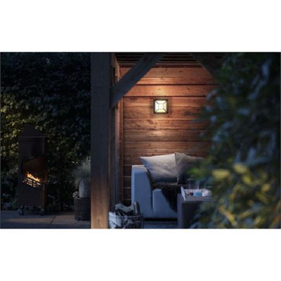 Dritë murale Philips MyGarden, LED 12W, për kopsht, e zezë