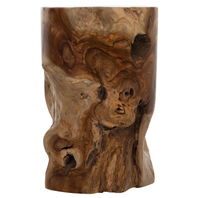 Tavolinë/stol e rrumbullakët druri teak Φ30×45 cm (HM9350)