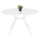 Tavolinë kopshti HomeMarkt Higer HM6290.02, alumini, diametër 126 cm, e bardhë