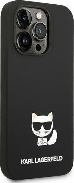 Mbulesë telefoni Karl Lagerfeld Silicone Choupette Body, për iPhone 14 Pro 6.1", hardcase, e zezë