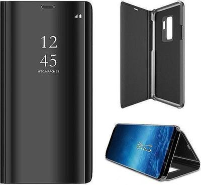 Mbulesë telefoni Mocco Clear View për Xiaomi Redmi Note 8, kapak transparent, e zezë