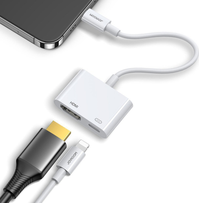 Adapter USB Joyroom S-H141, USB-C në HDMI, me port USB-C, i bardhë