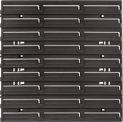 Panel për me var veglat Orderline, me 7 kuti plastike, 40 x 16.5 x 40 cm